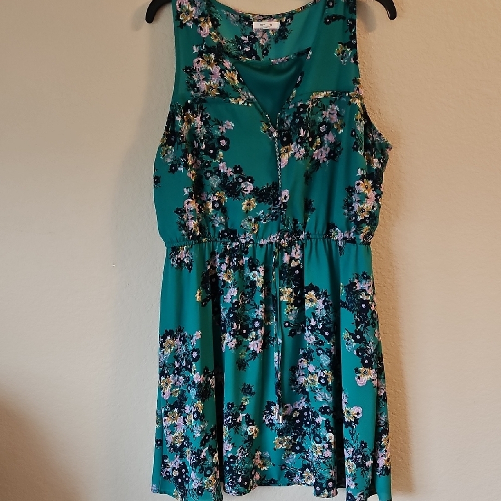 Maurices Floral Sleeveless Dress - Teal and Multicolor